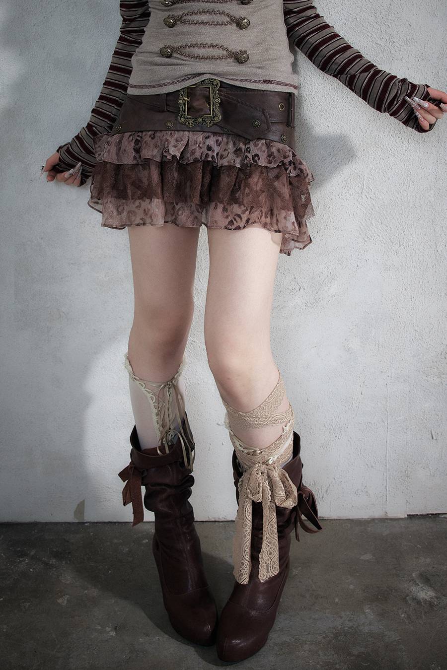 Layered Sequin Mini Skirt