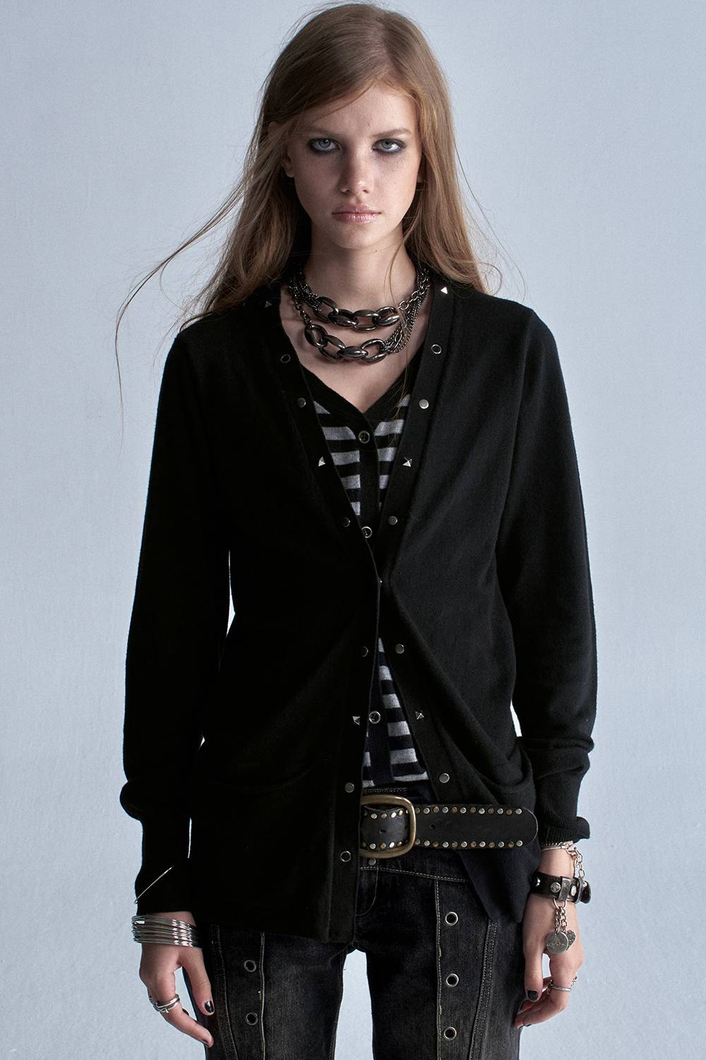 Studded Stripe Cardigan