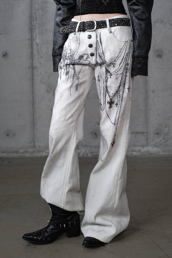 Grunge Chain Wide-Legs