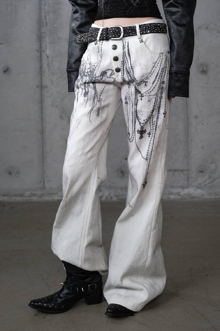 Grunge Chain Wide-Legs