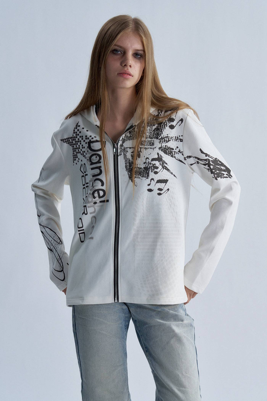 Digital Noise Graphic Hoodie