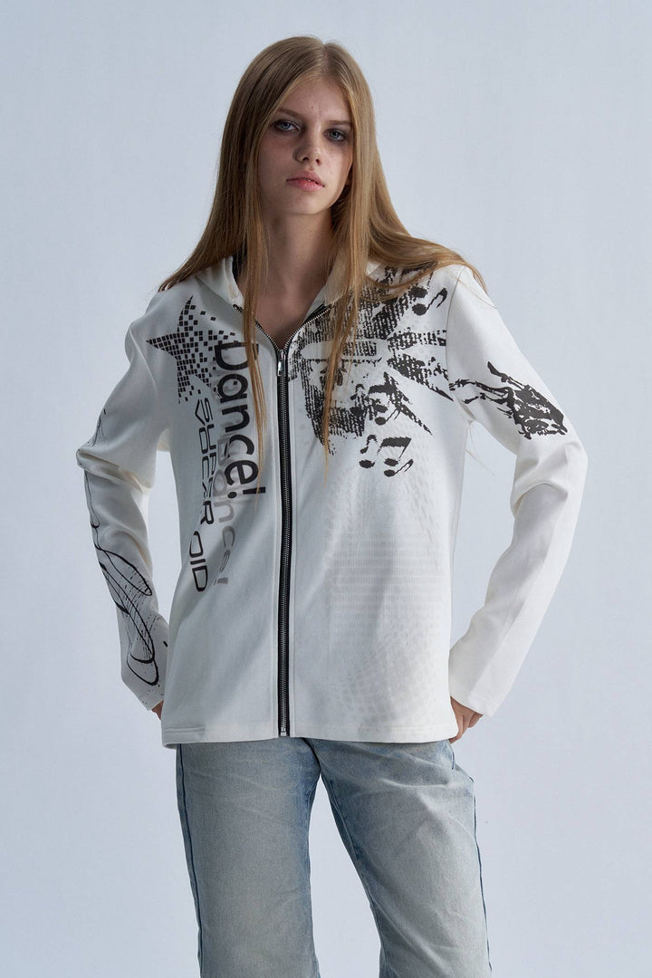 Digital Noise Graphic Hoodie