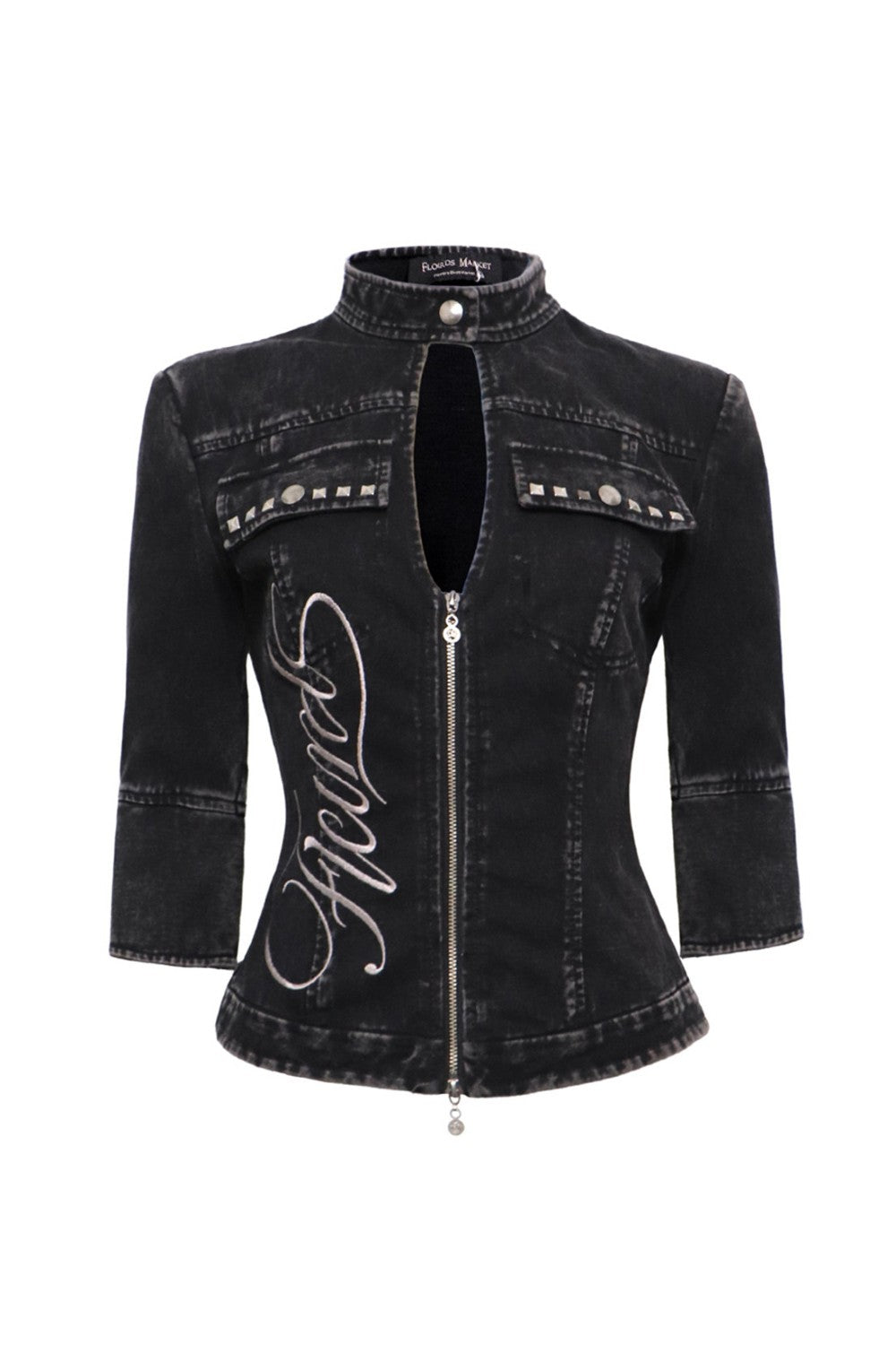 Nyra Embroidered Denim Jacket