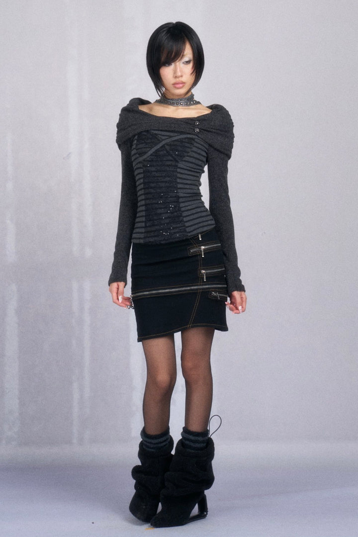 Off-Shoulder Vika Stripe Top