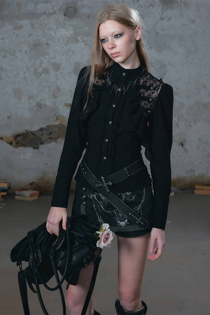 Lace Ruffle Blouse