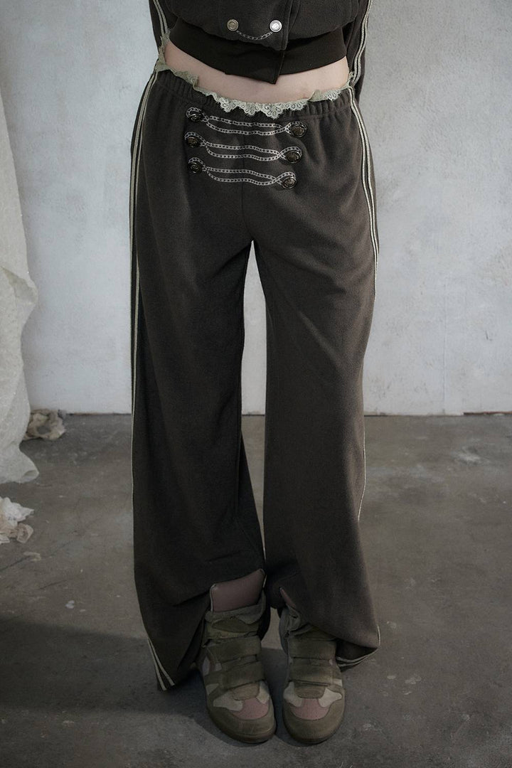 Military Chain Detail Pants