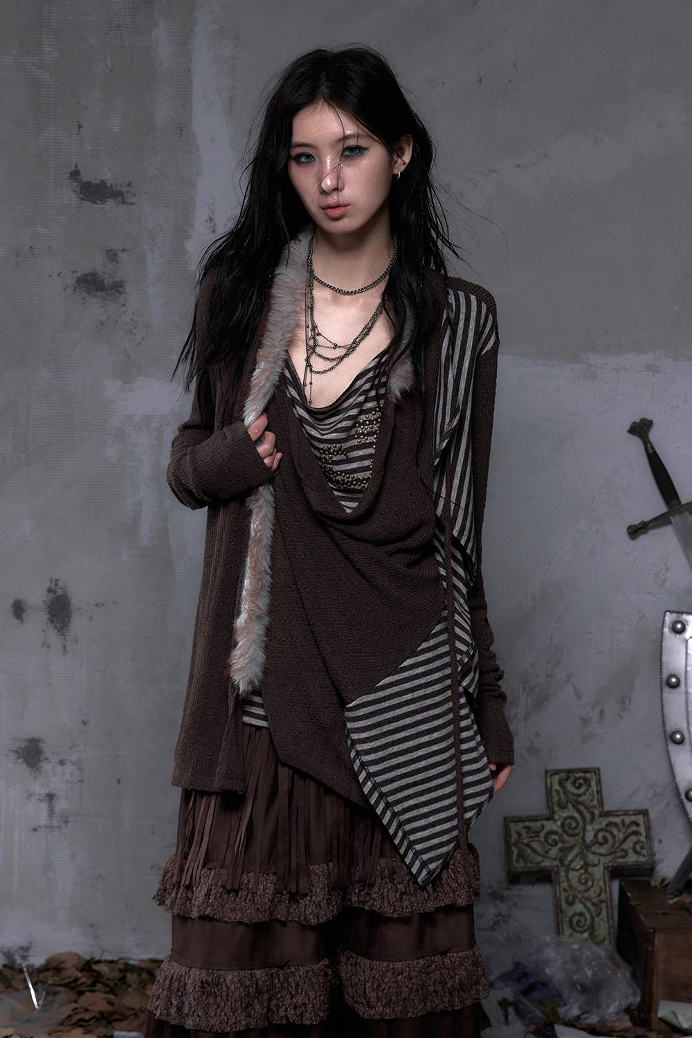 Striped Relic Knit Cardigan