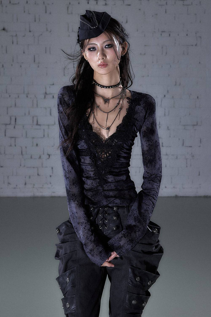Ash Veil Mesh Top