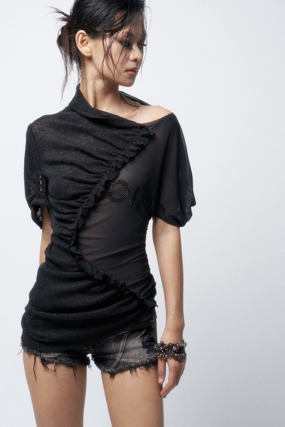 Elowen Asymmetric Ruched Top