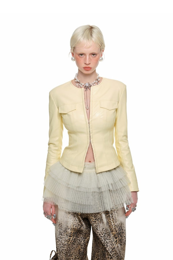 Mila Clean Leather Jacket