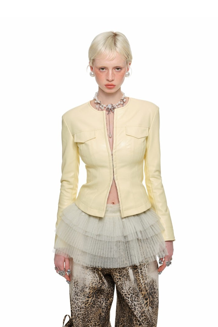 Mila Clean Leather Jacket