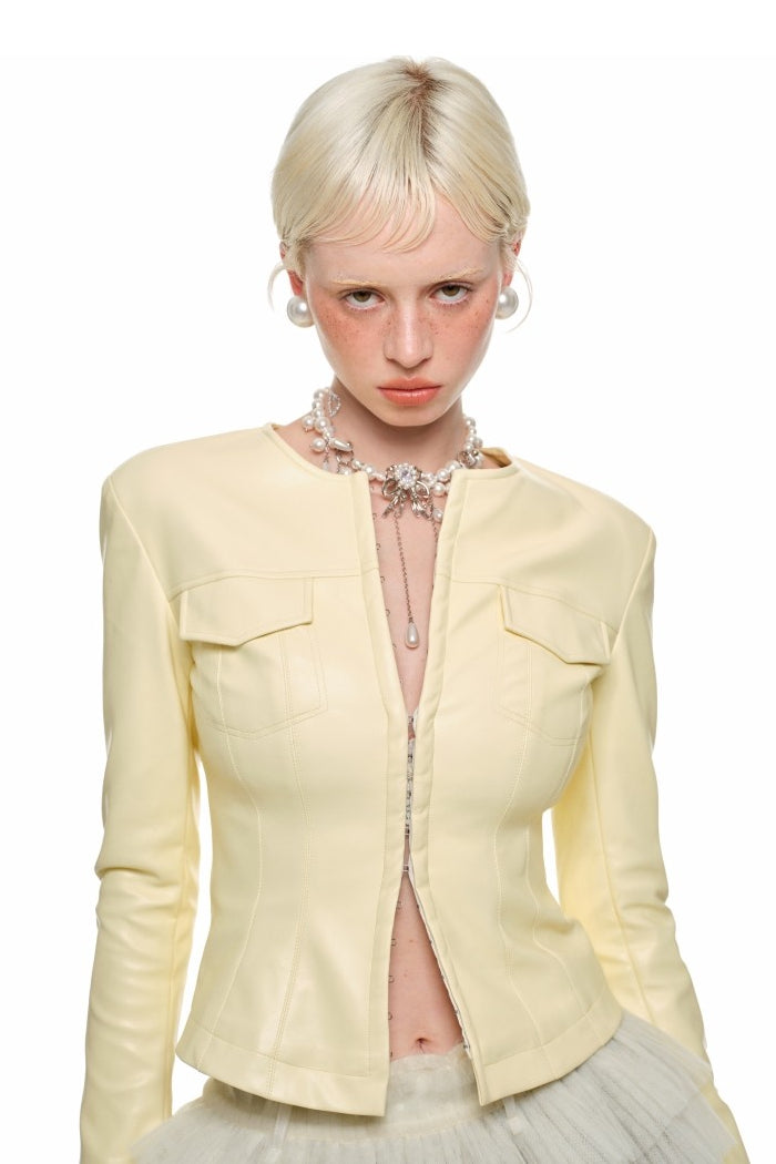 Mila Clean Leather Jacket