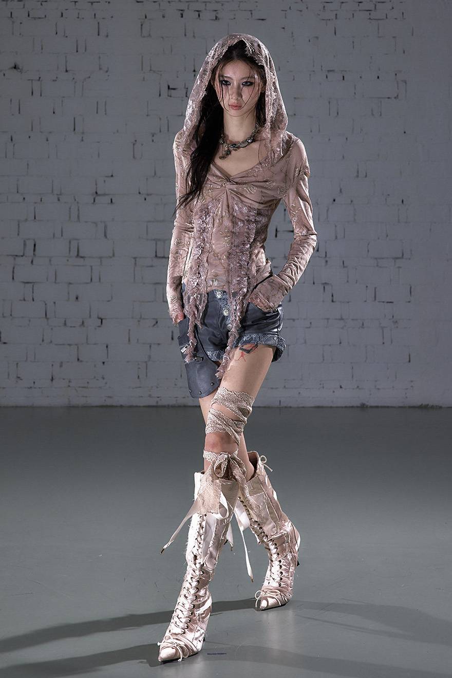 Faded Lace Top