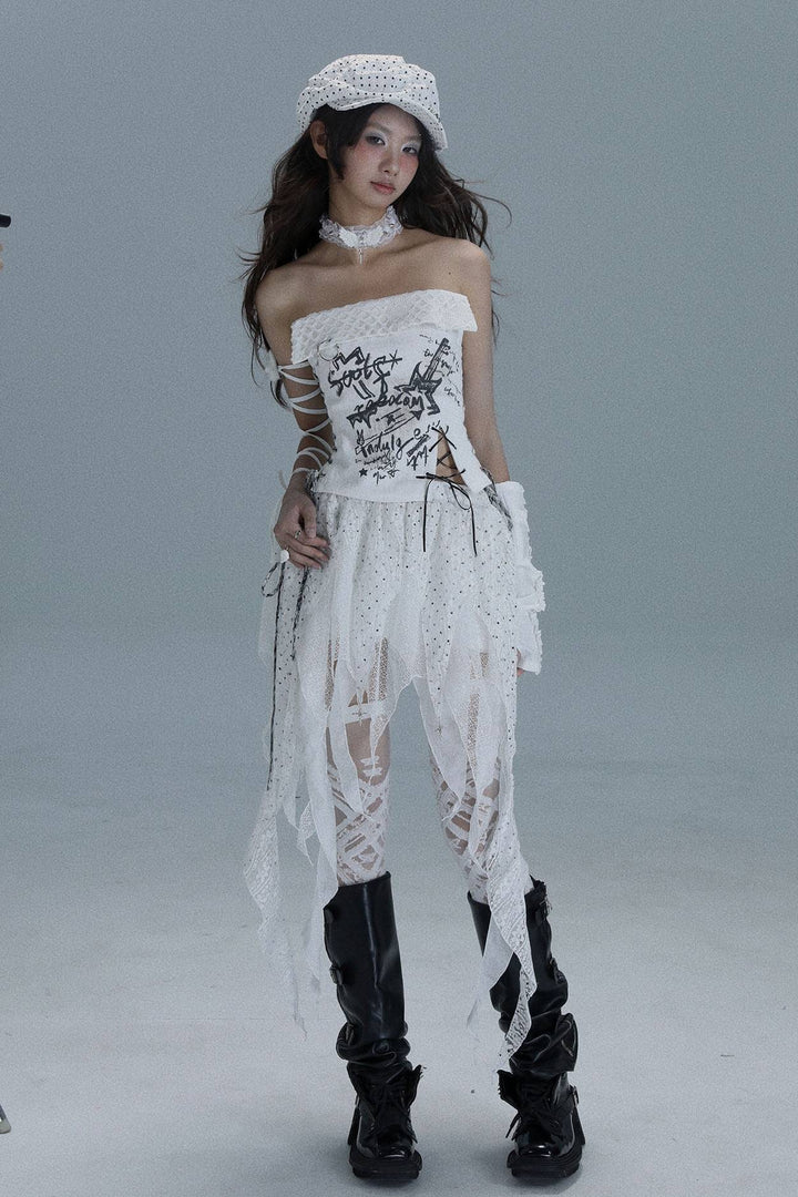 Dreamlace Layered Mini Skirt