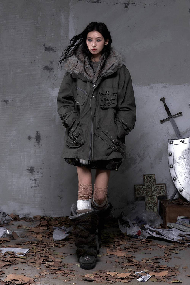 Hooded Utility Parka Coat