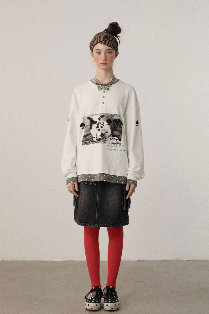 Printed Cotton Long Sleeve