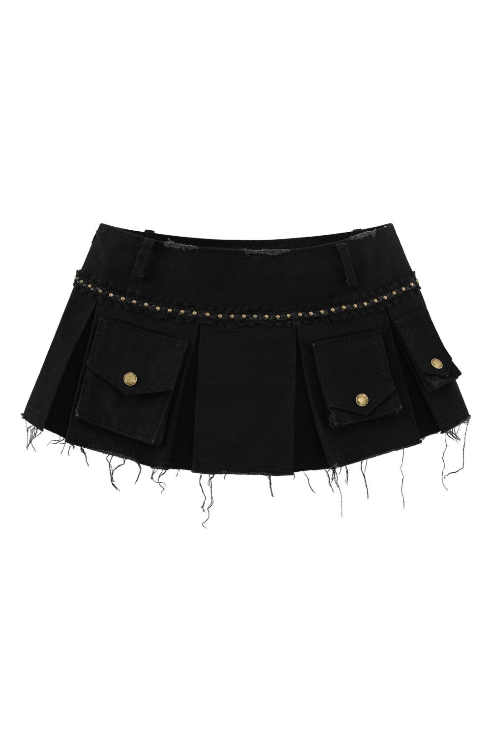 Cargo Studded Mini Skirt
