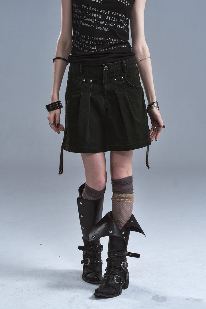 Straight Fit Mini Skirt