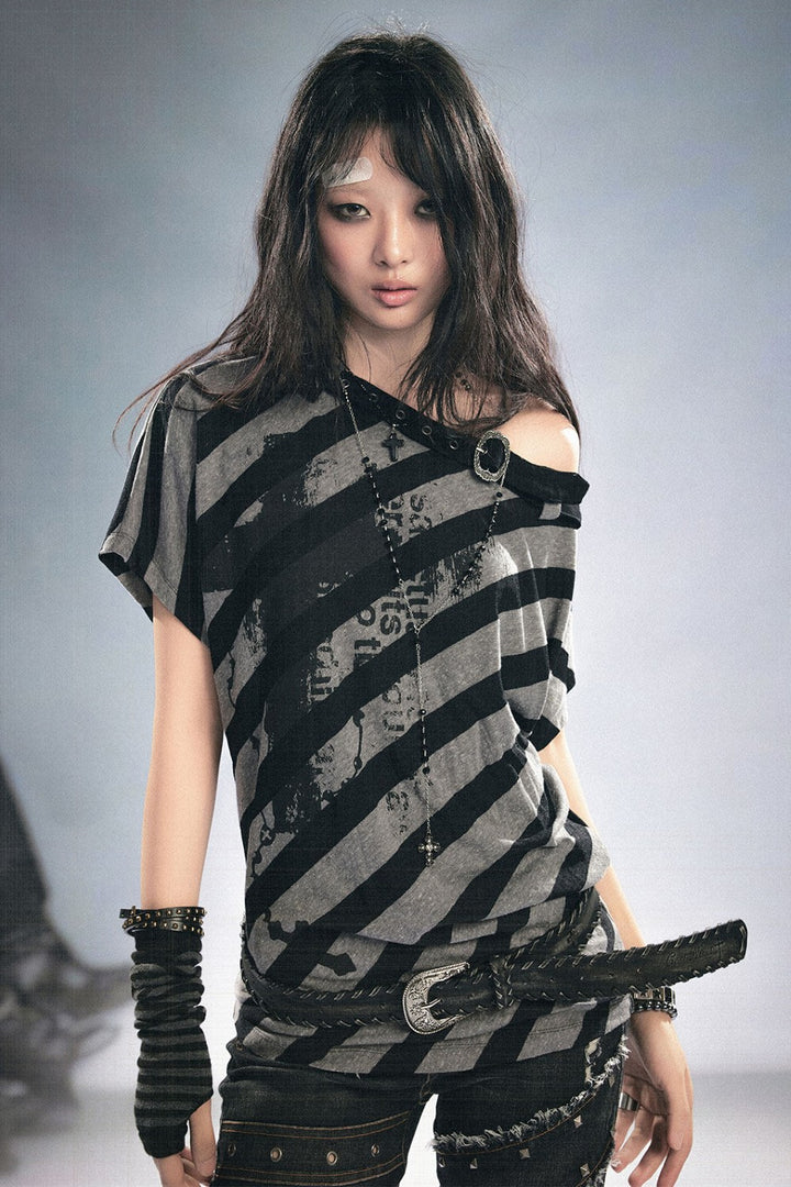 Vina Batwing Striped Shirt