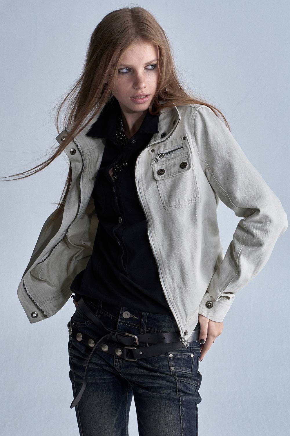 Fitted Utility Zip Jacket