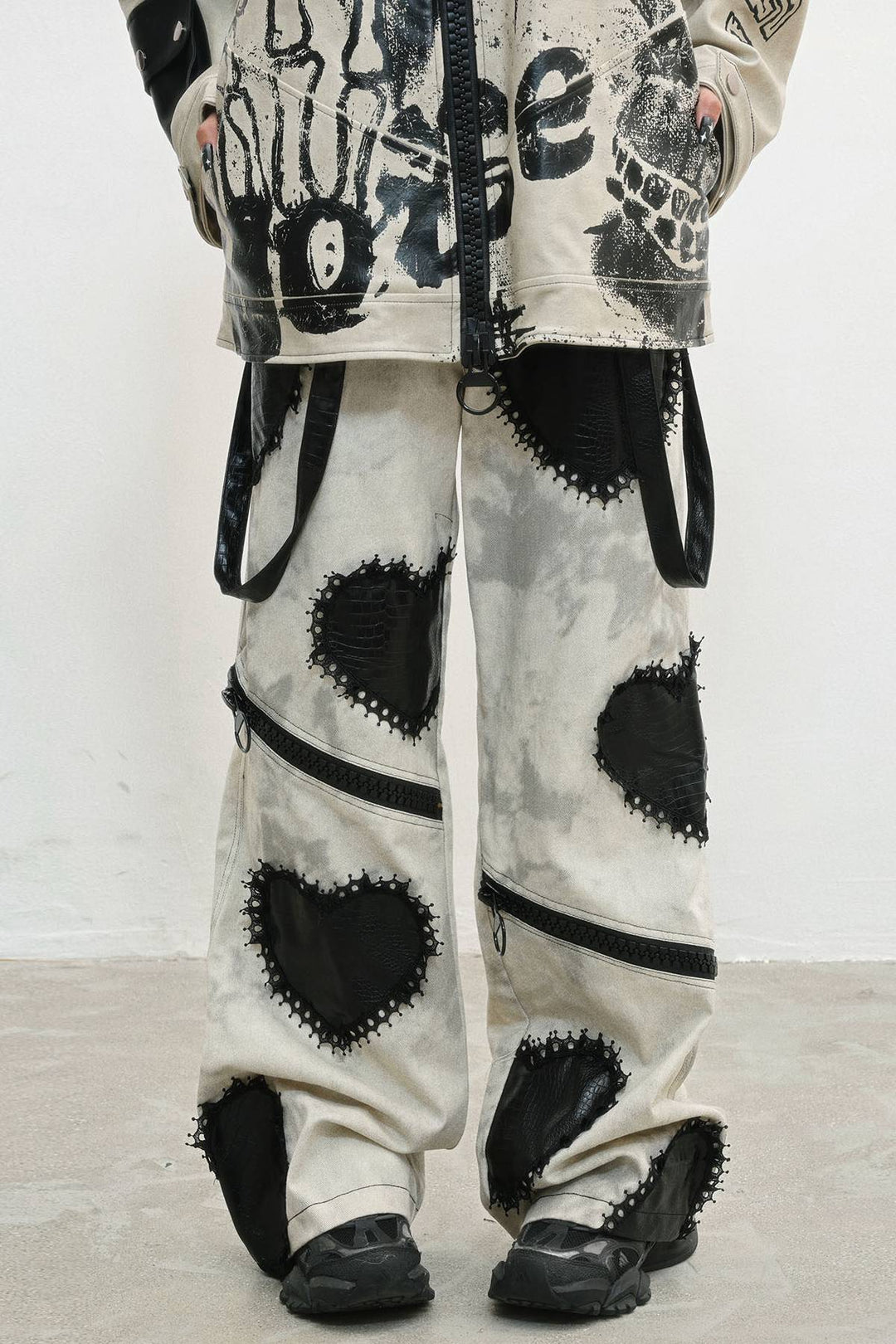 Heart Patch Denim Pants