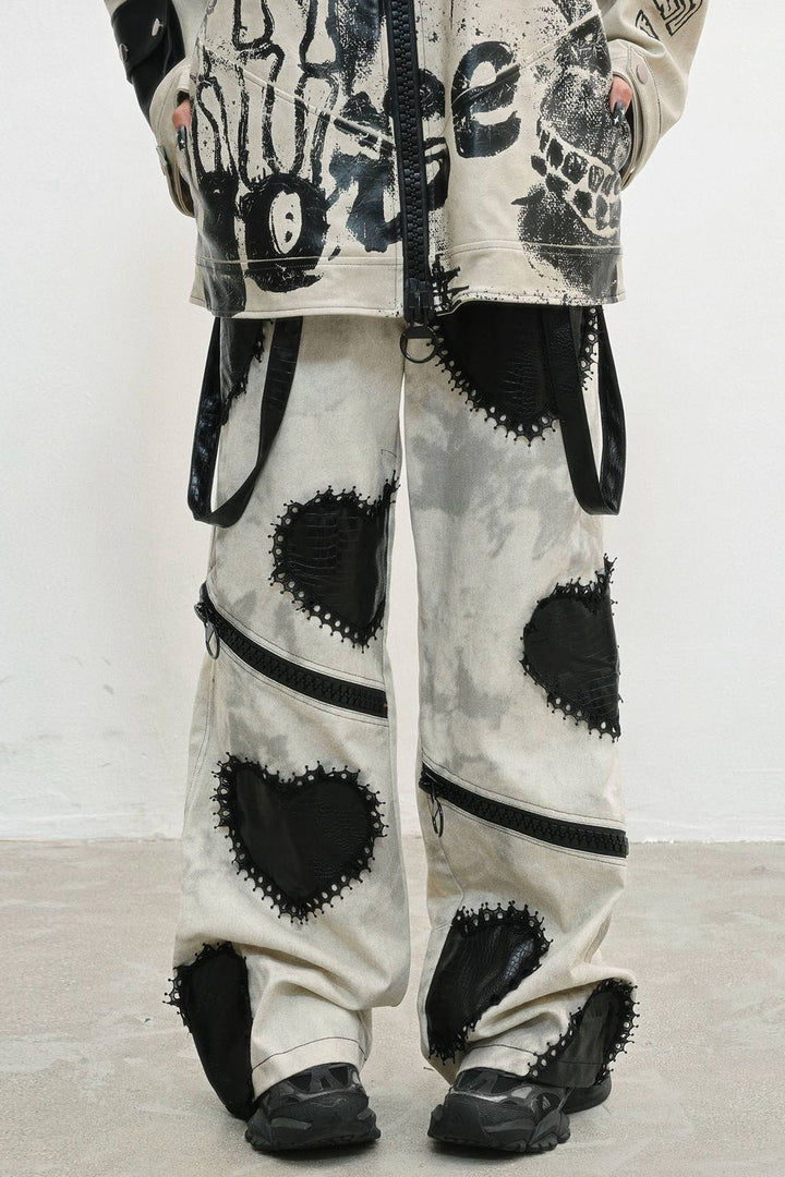 Heart Patch Denim Pants