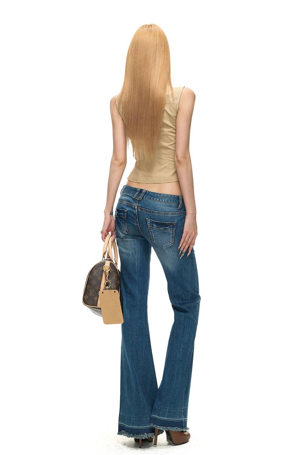 Sculpted High Neck Vest
