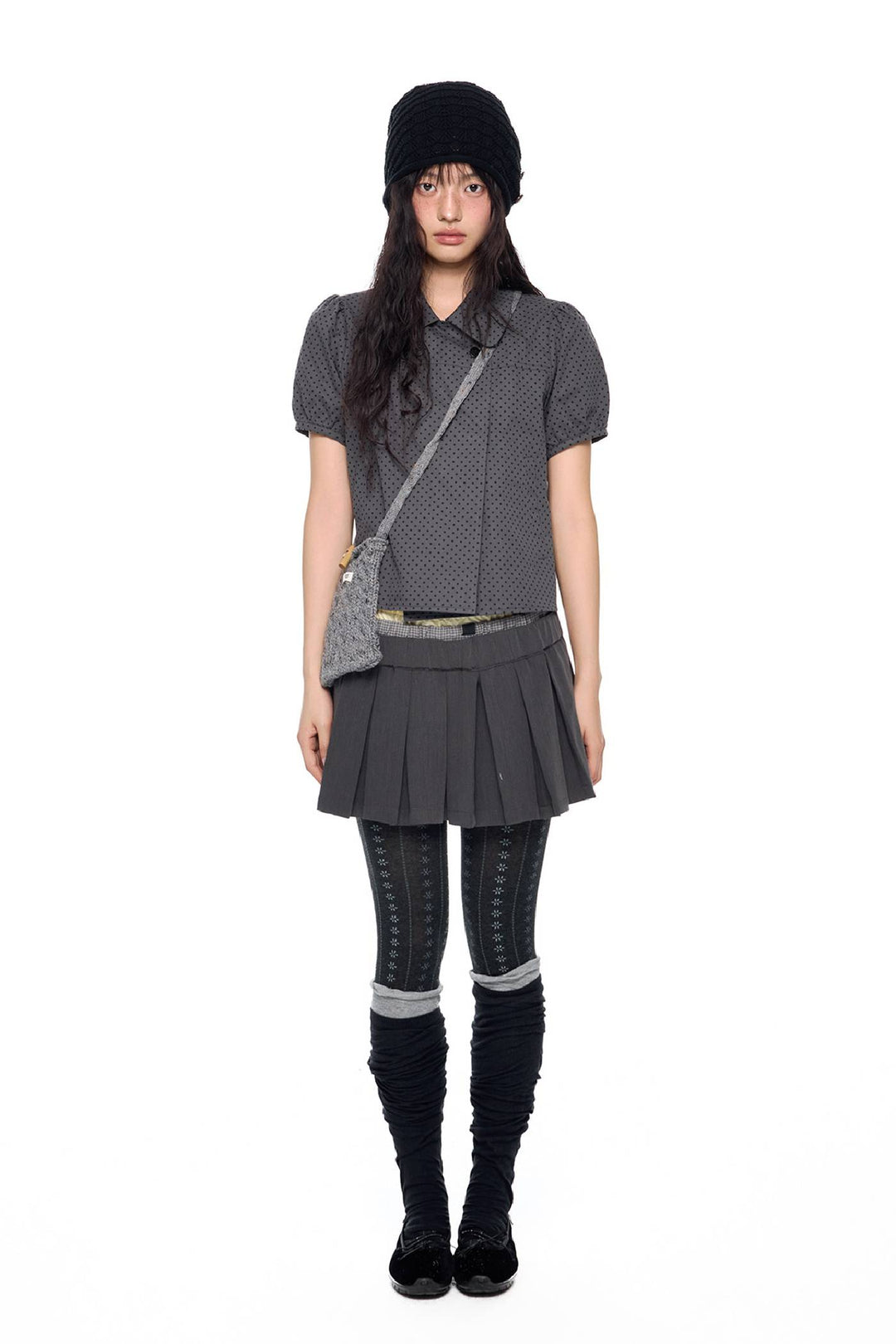 Cropped Puff Sleeve Shirt