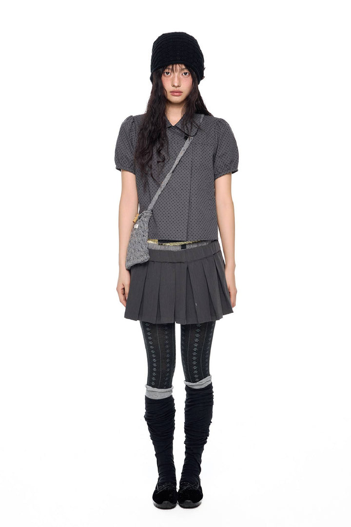 Cropped Puff Sleeve Shirt