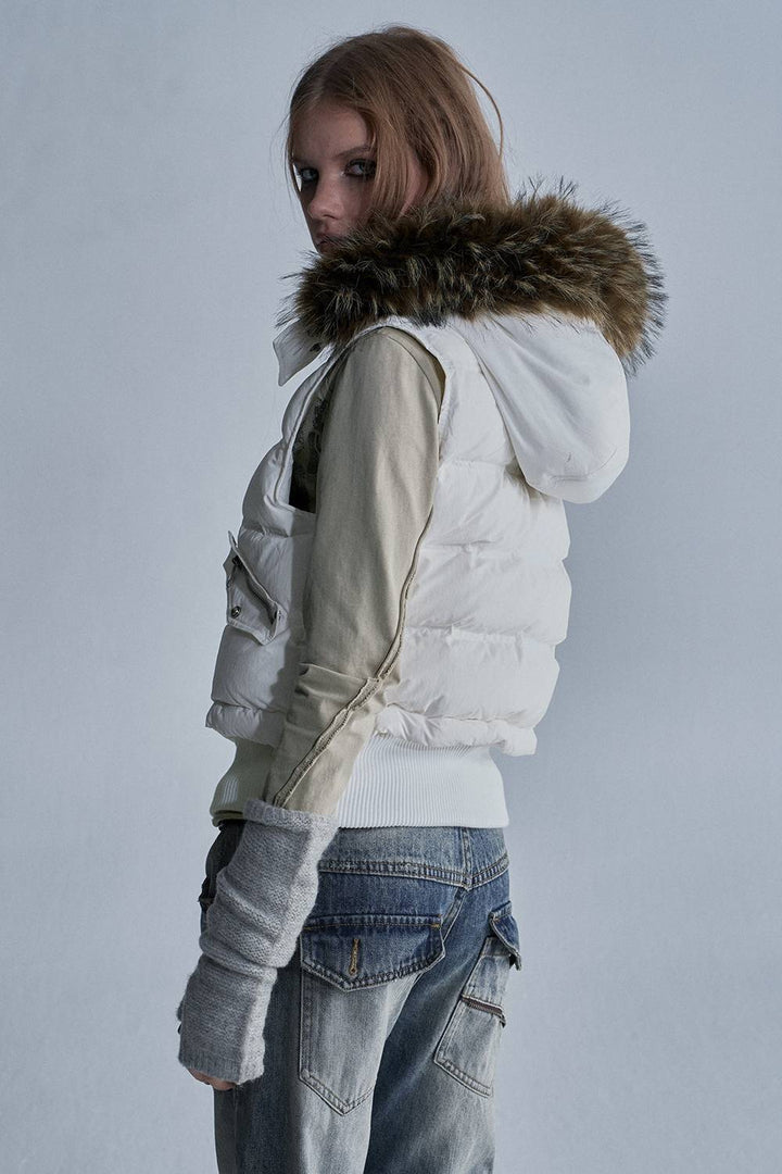 Fur Trim Down Bodywarmer