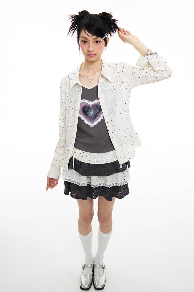 Tiered Lace Mini Skirt