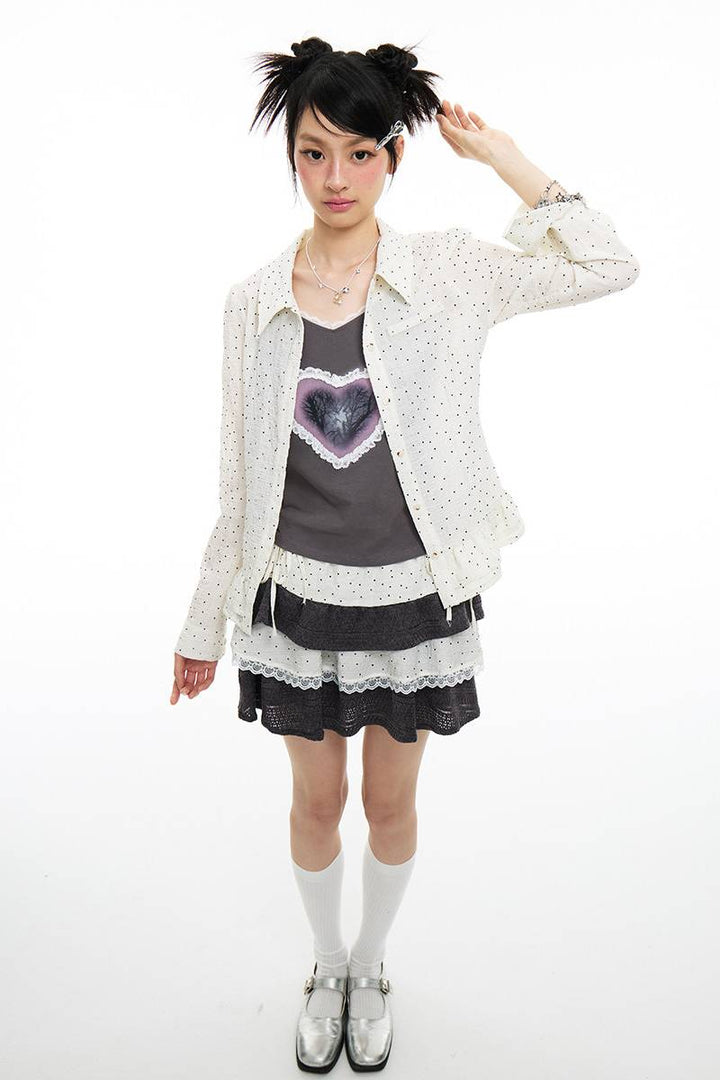Tiered Lace Mini Skirt