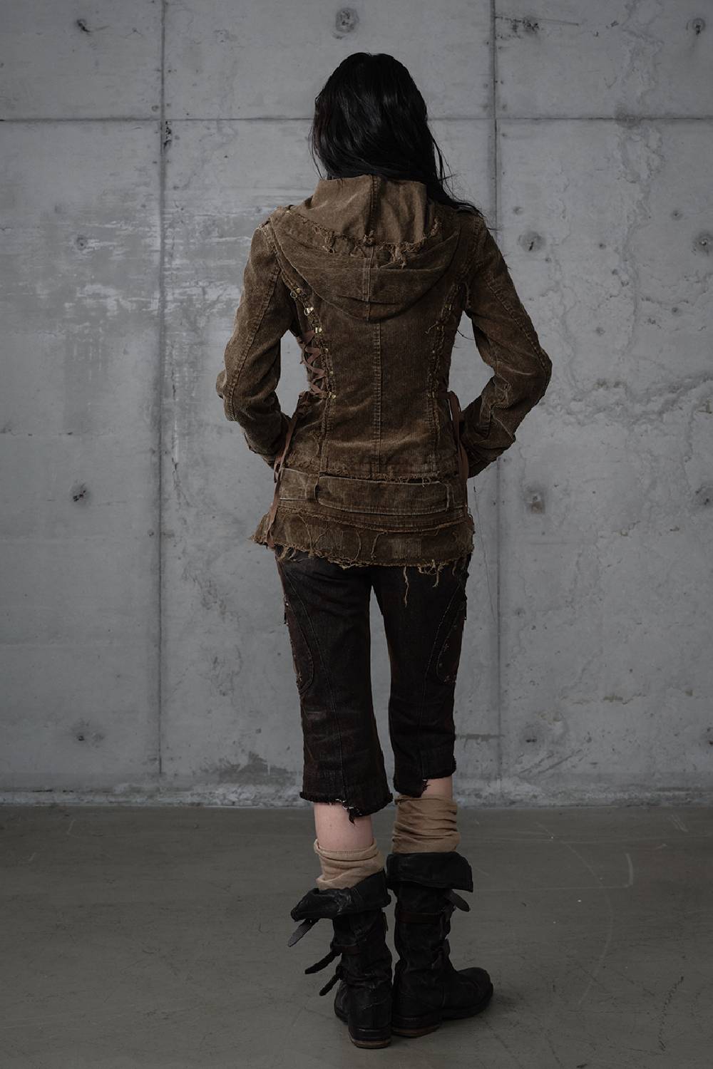 Distressed Military Cord Jacket