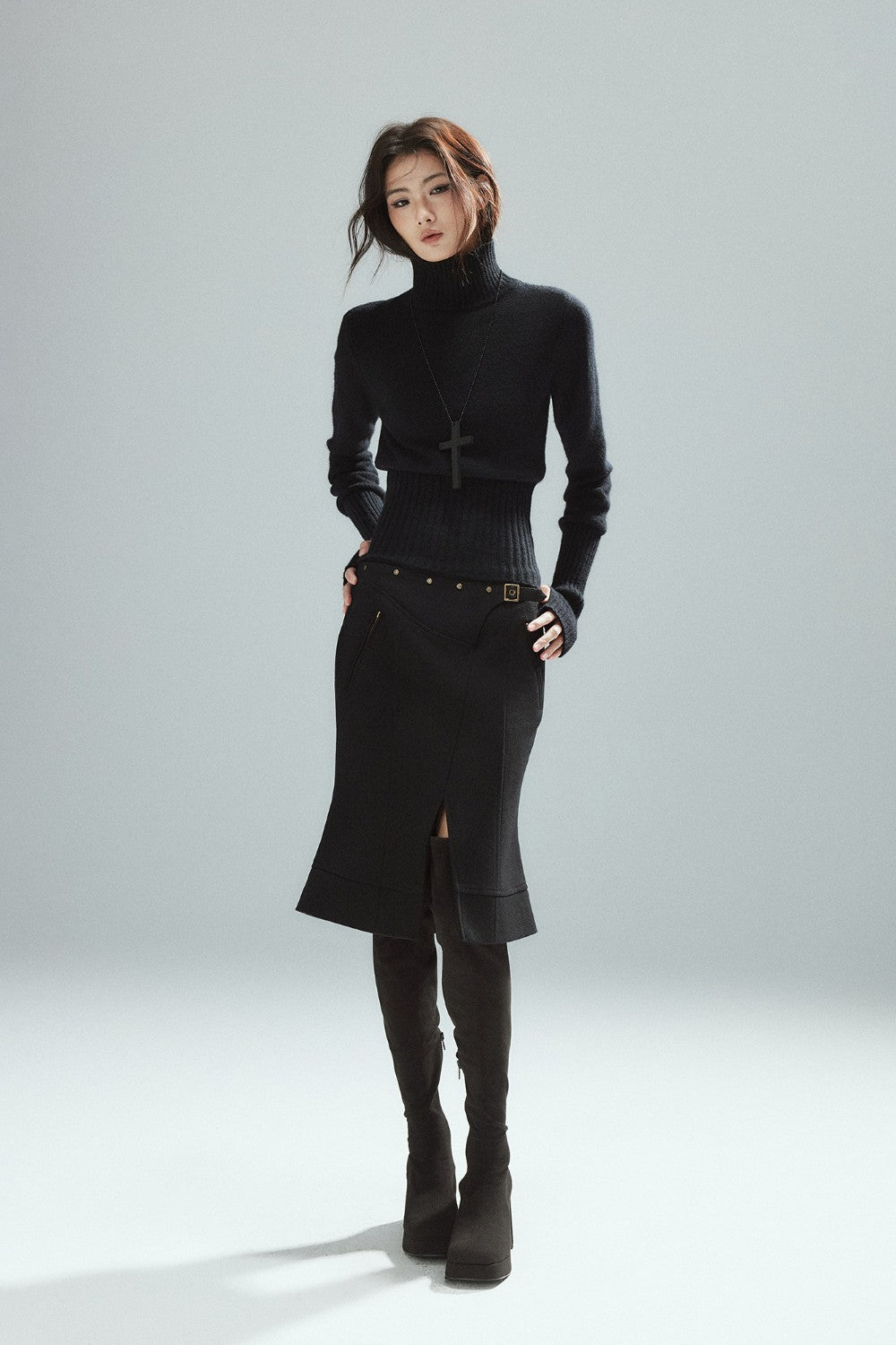 Elix Buckle Accent Skirt