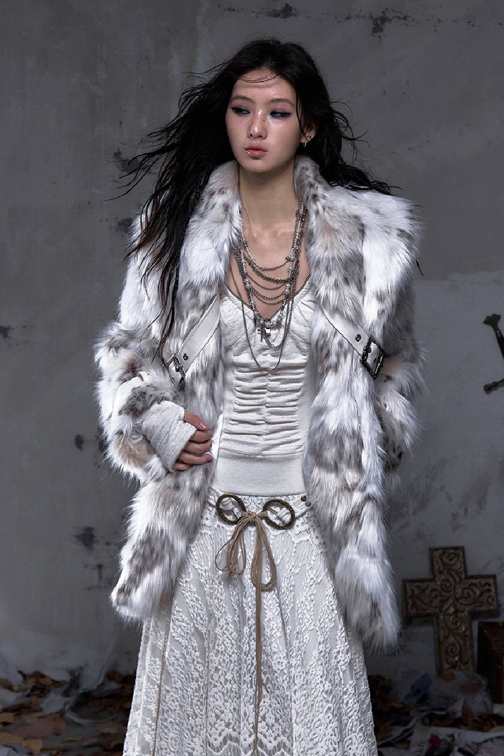 Ivory Relic Fur Coat