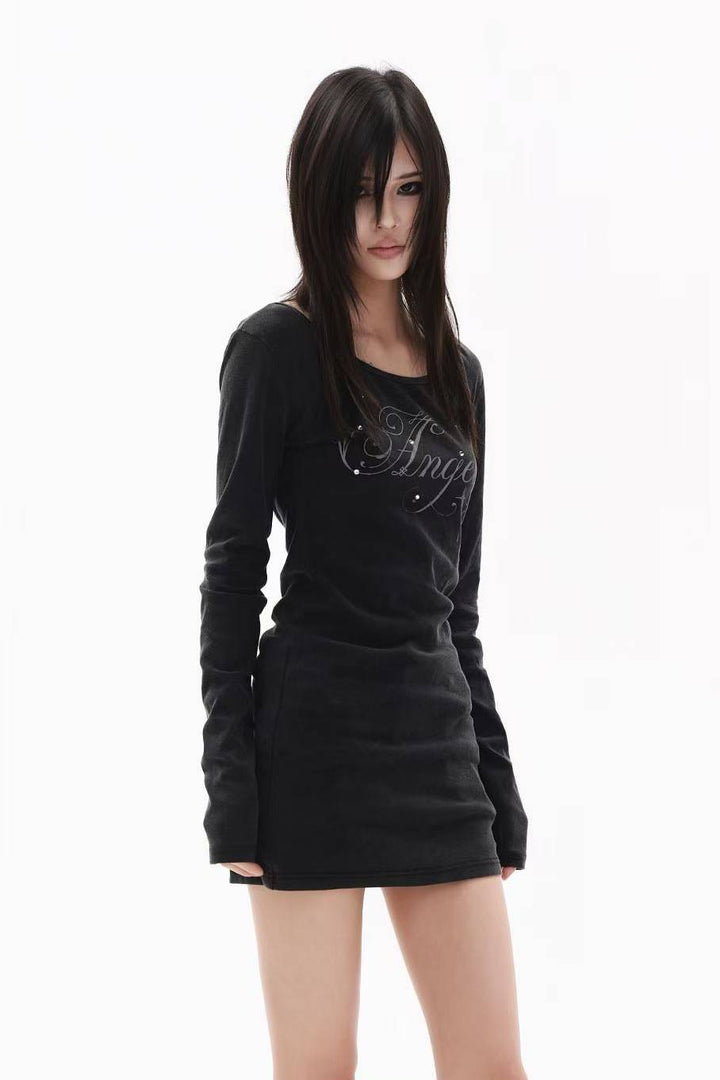 Fitted Wing Mini Dress
