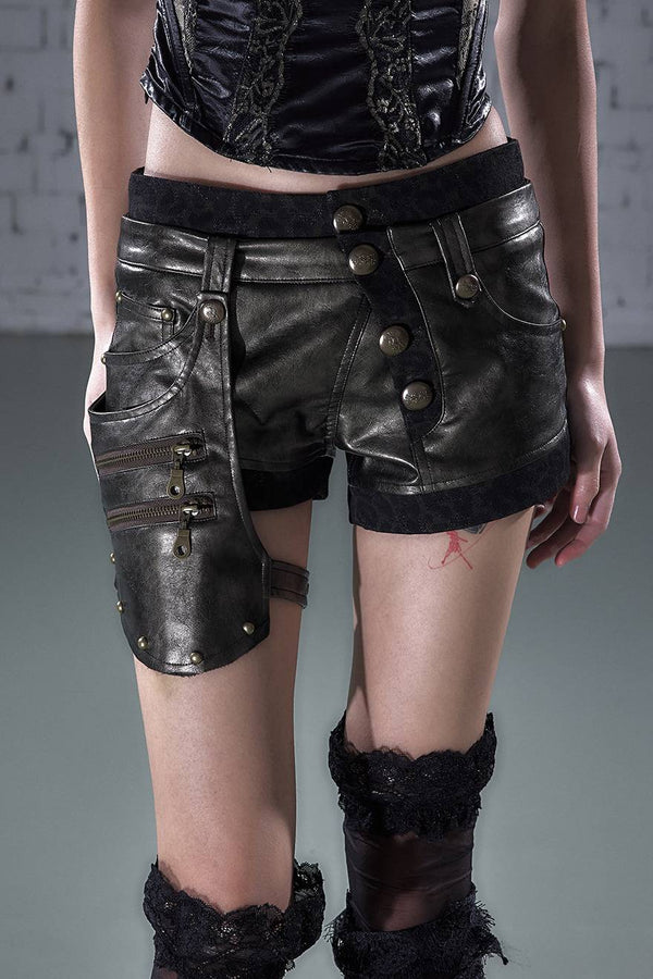 Lace Trim Utility Shorts