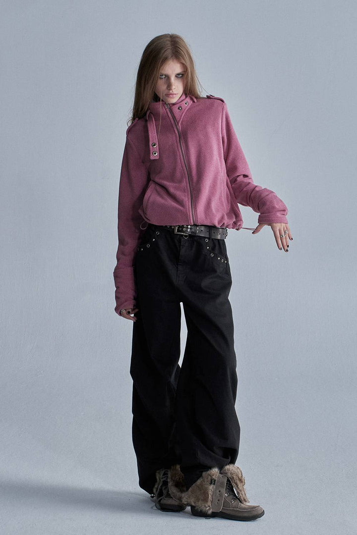Asymmetric Fleece Jacket