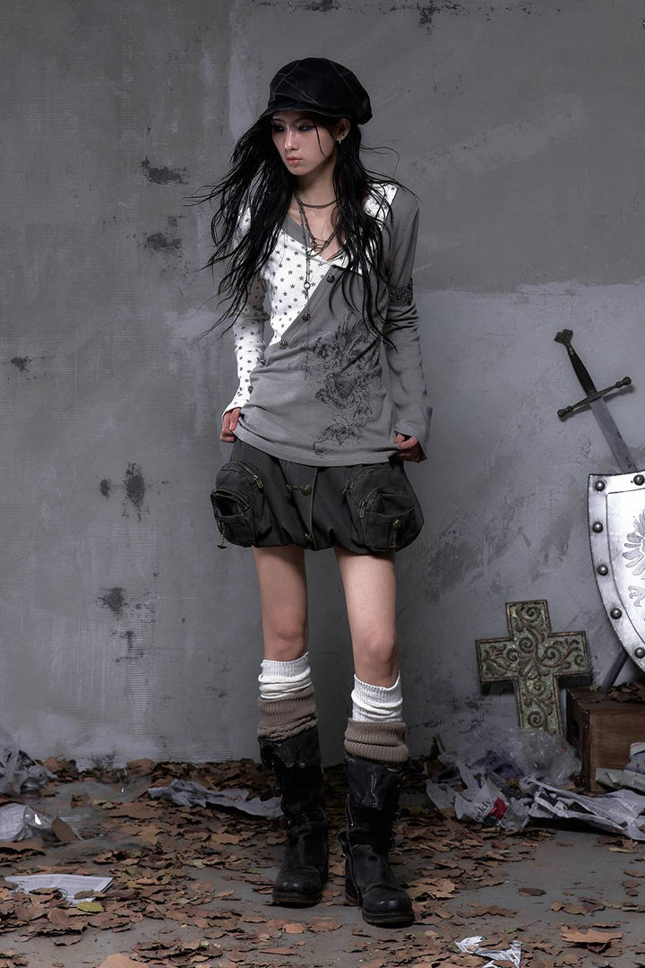 Starstripe Wrap Knit Top