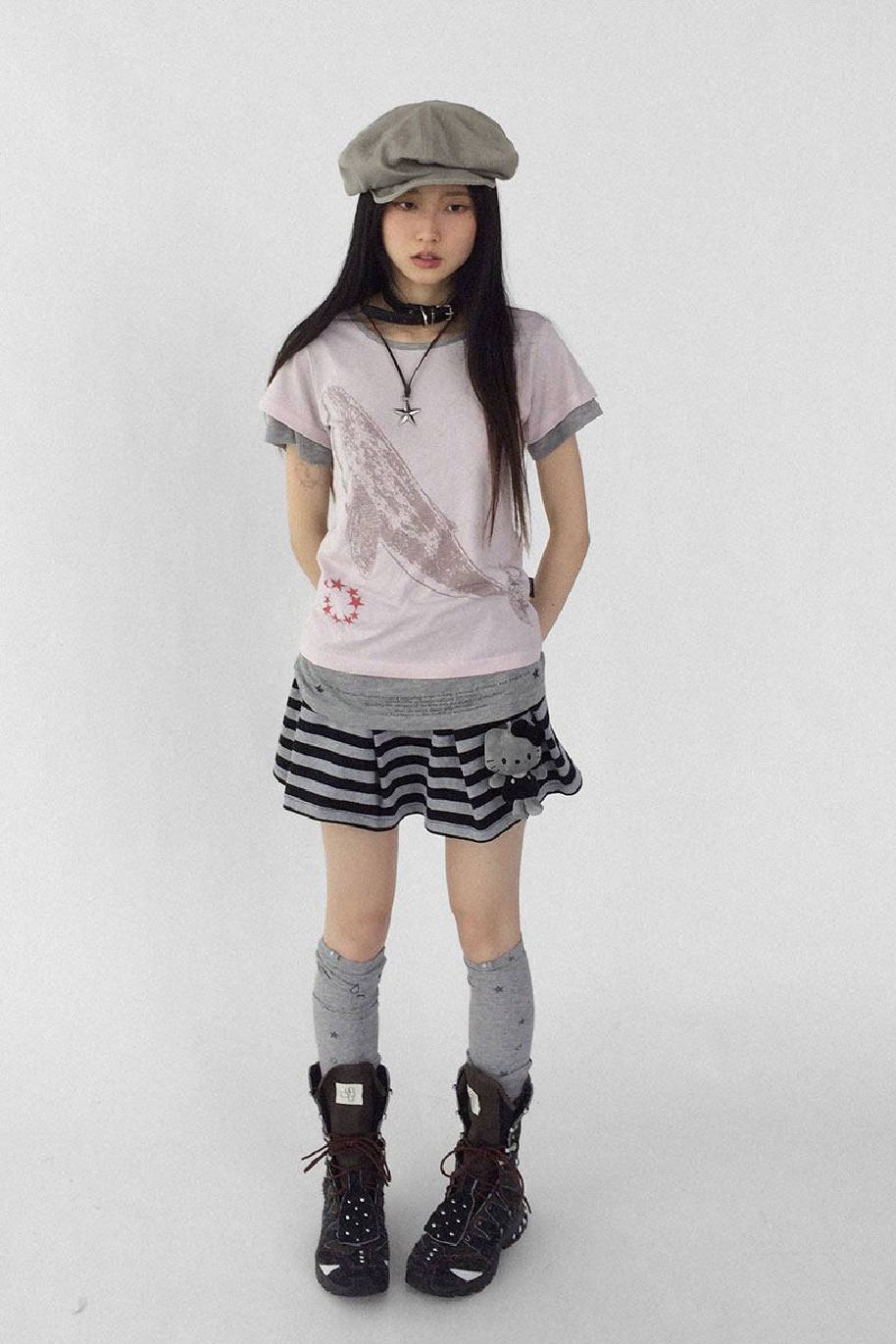 Whale Print Relaxed Tee