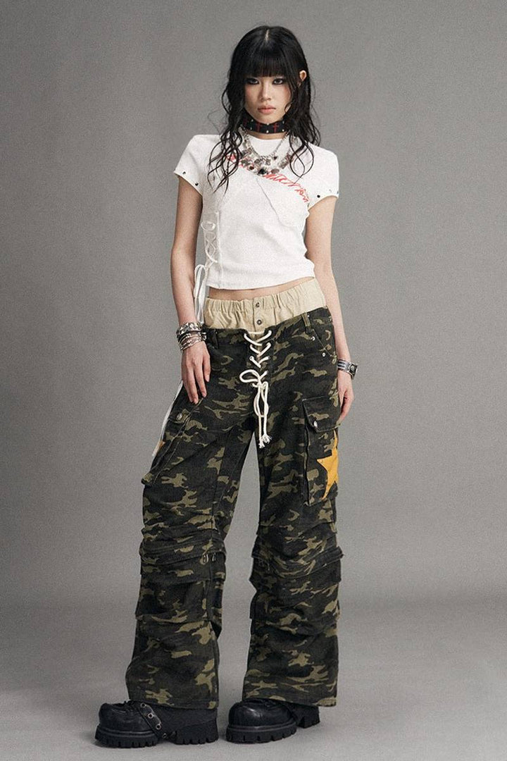 Detachable Camo Cargo Pants