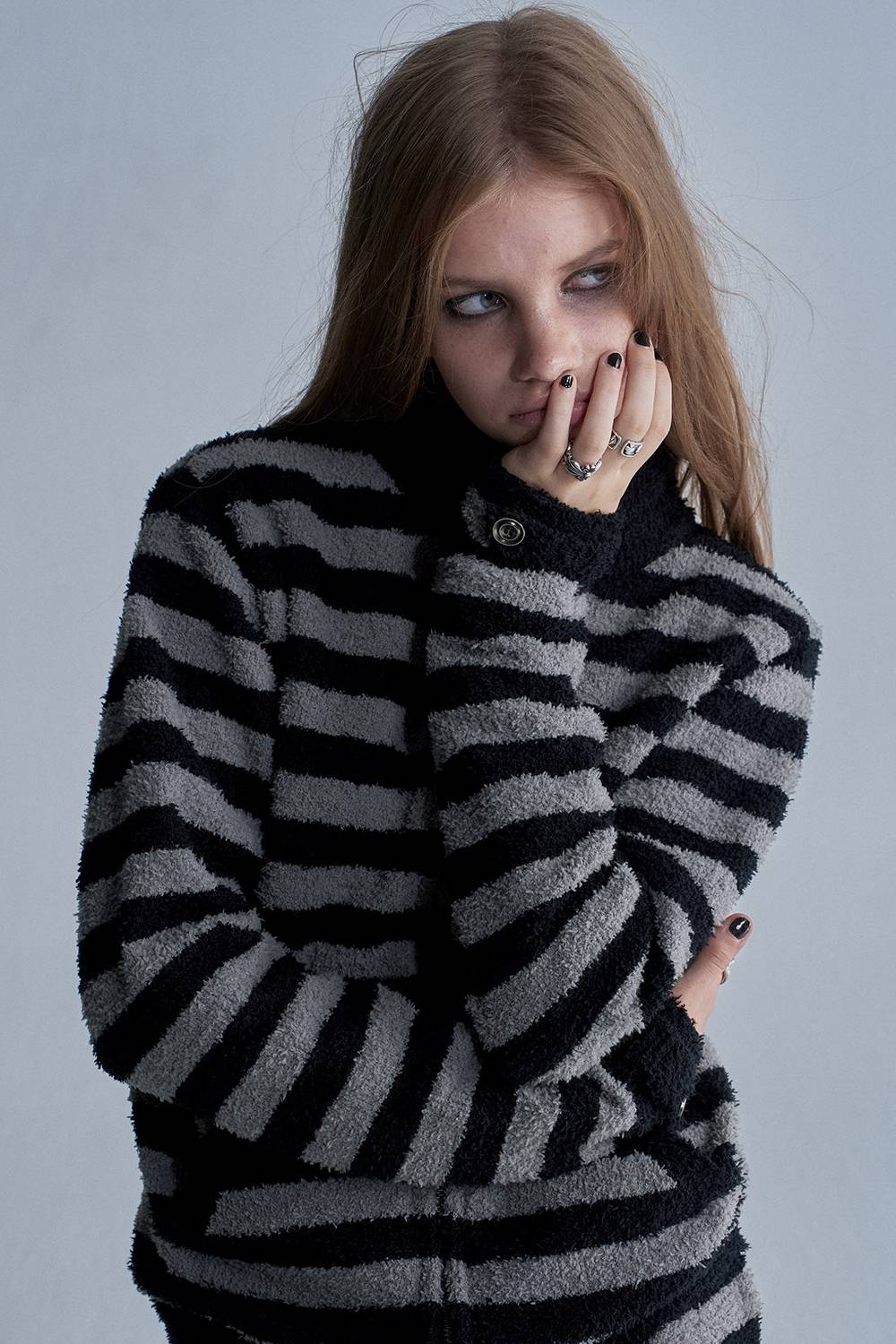 Striped Plush Lounge Set