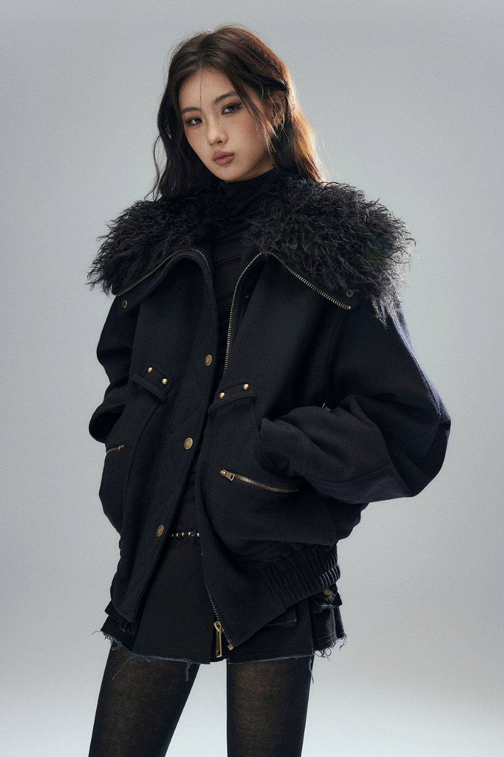 Sloane Fur Bomber Jacket