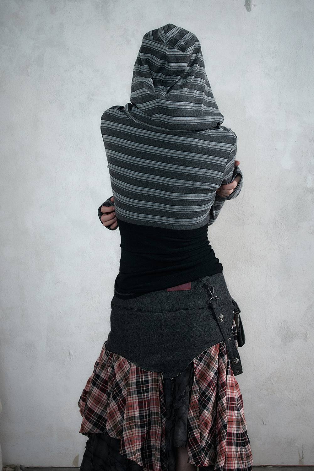 Punk Hooded Longline Top