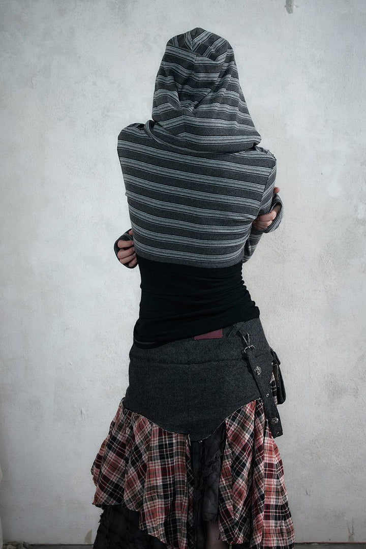 Punk Hooded Longline Top