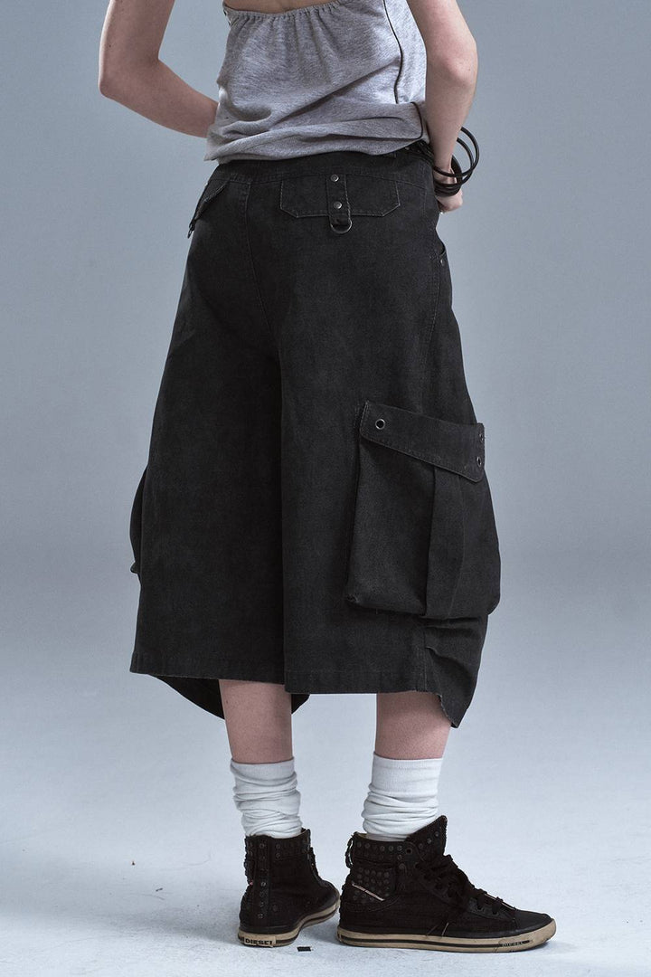 Washed Utility Cargo Jorts