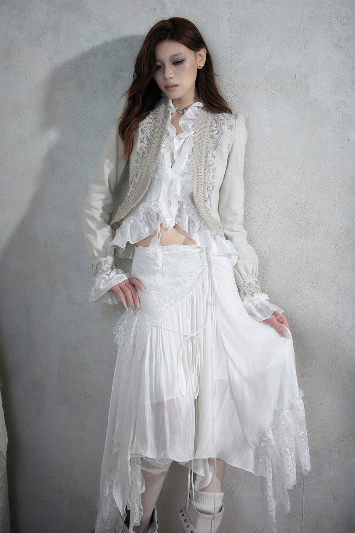 Embroidered Cropped Jacket