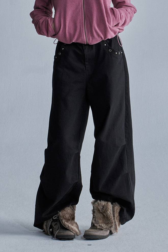 Studded Wide Leg Pants