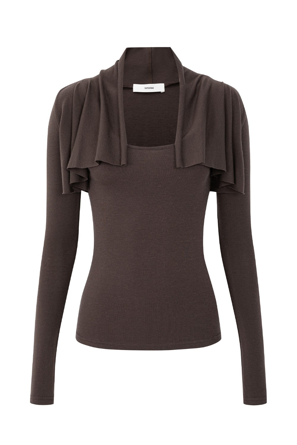 Layered Wavy Drape Shirt