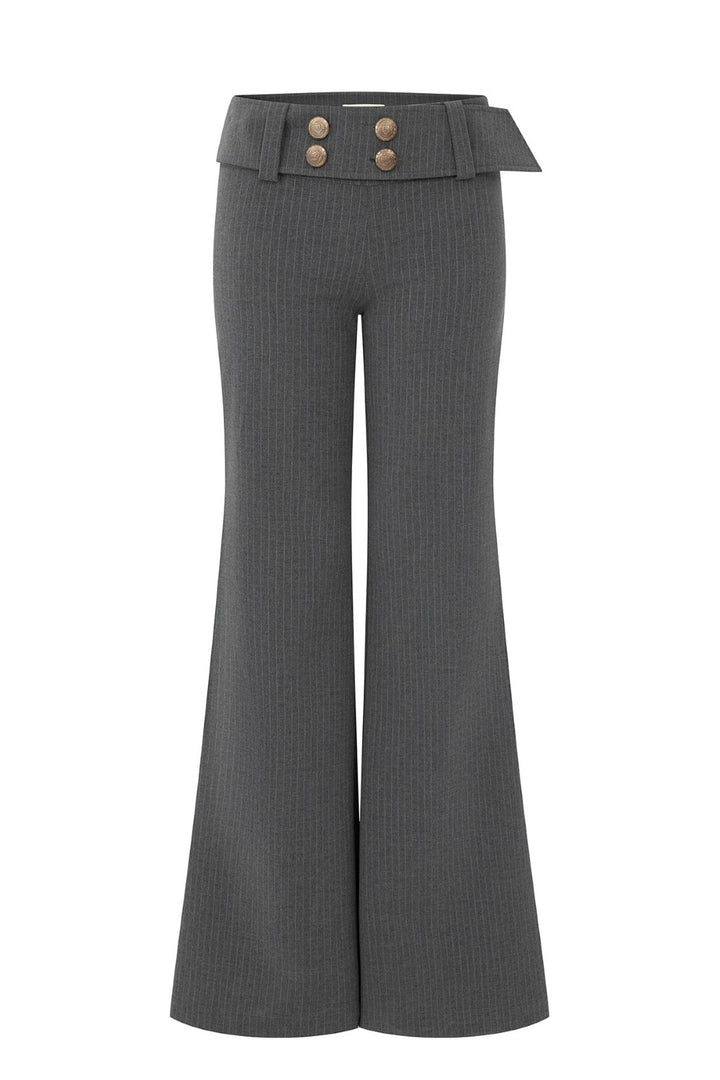 Pinstriped Tailor Flare Pants